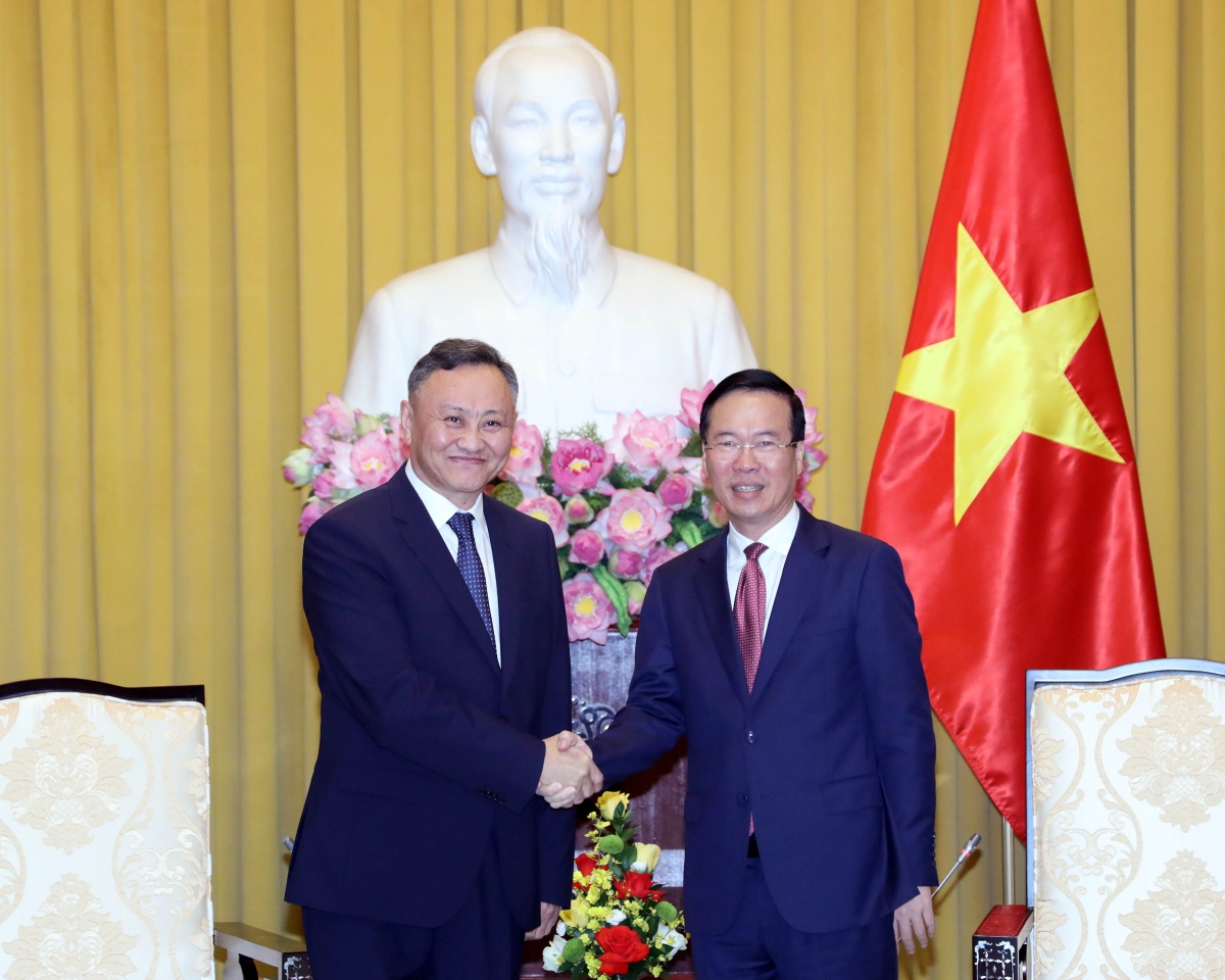 Chủ tịch nước Võ Văn Thưởng tiếp Viện trưởng Viện Kiểm sát Mông Cổ Jargalsaikhan Banzragch