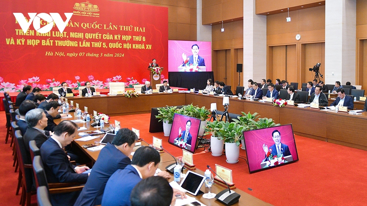 Hội nghị toàn quốc lần thứ hai về triển khai luật, nghị quyết của Quốc hội