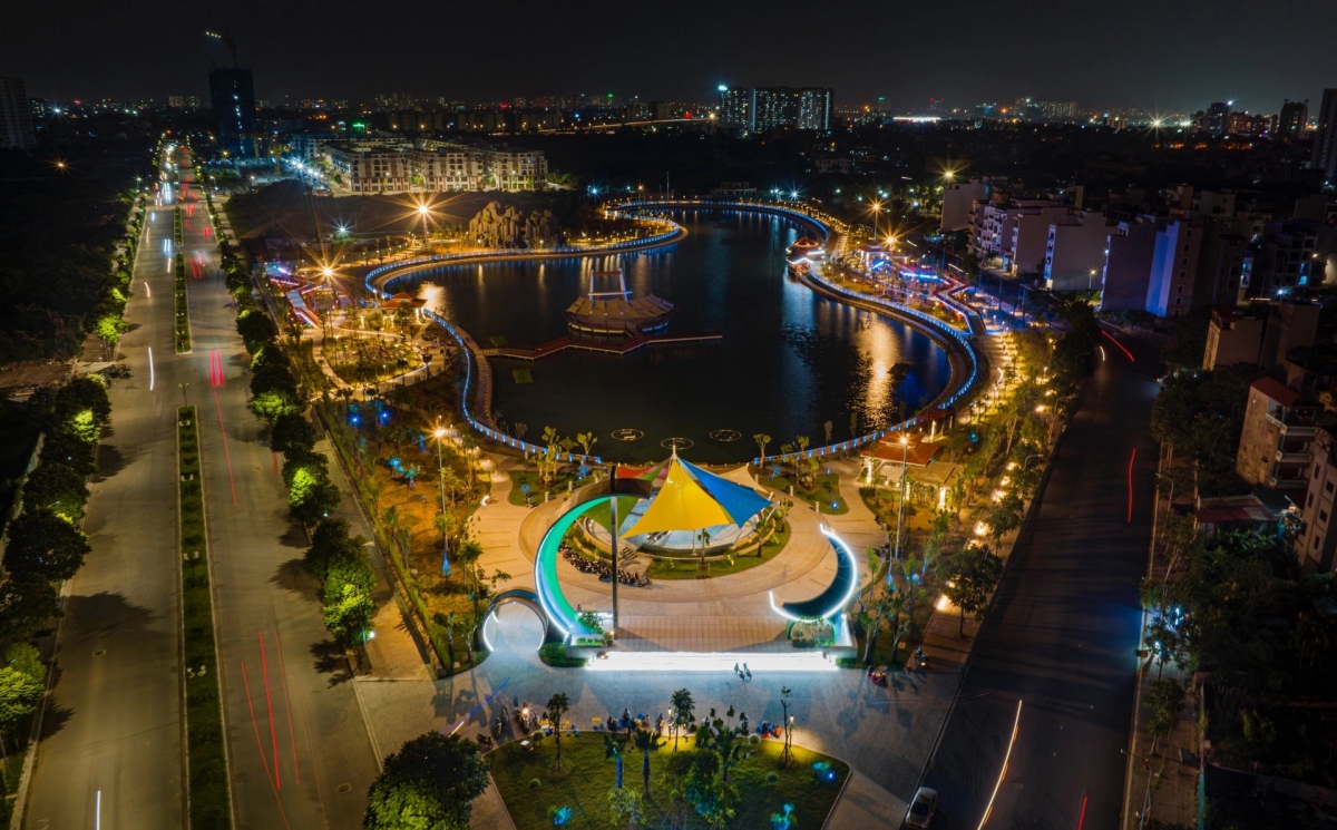 Công viên Ngọc Thụy (Long Biên). Ảnh: Dân trí