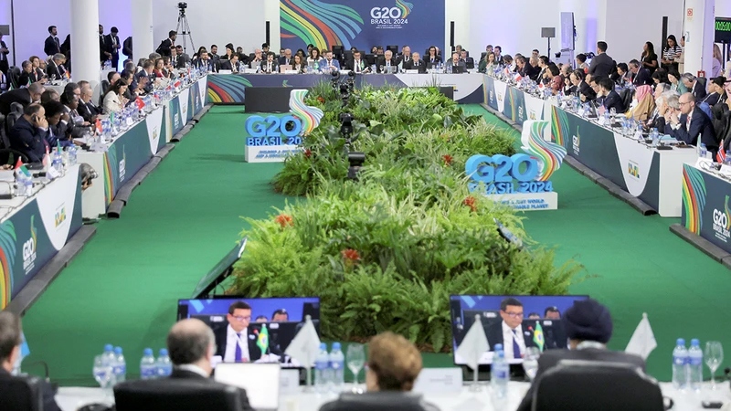 Toàn cảnh Hội nghị Bộ trưởng Tài chính và Thống đốc Ngân hàng Trung ương G20 tại Sao Paulo, Brazil. Ảnh: Reuters
