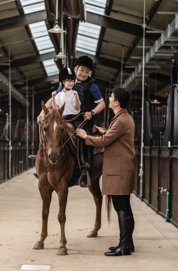 Children can also learn to ride horses, with their training courses supervised with strict standards on safety.