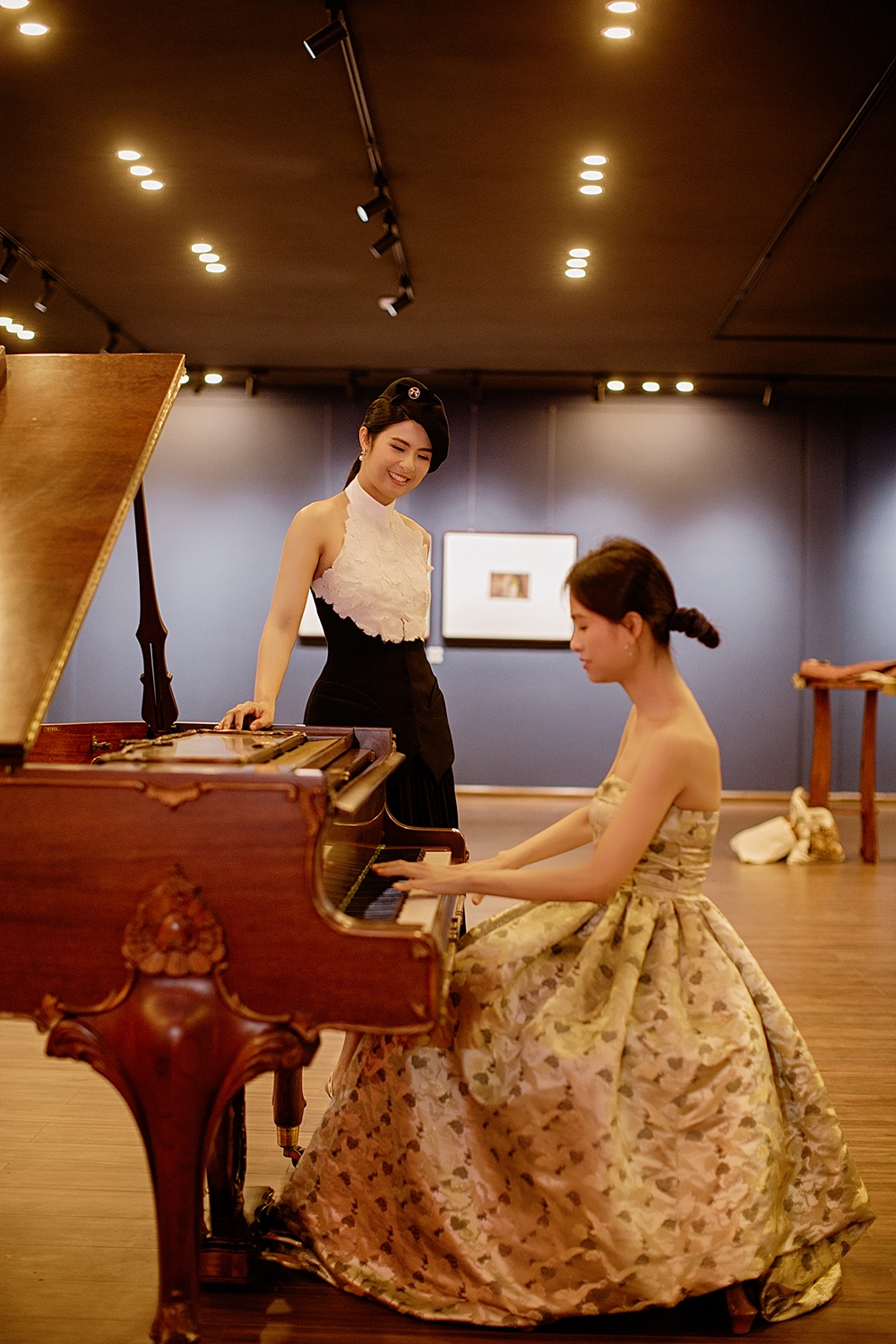 Ngọc Hân và nghệ sĩ piano Trần Lê Bảo Quyên