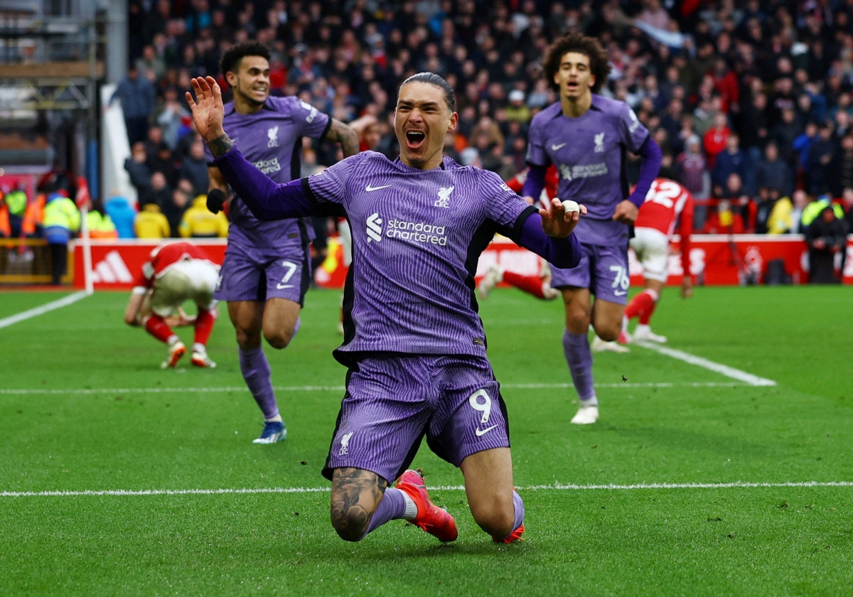 Darwin Núñez tỏa sáng cho Liverpool (Ảnh: Reuters).