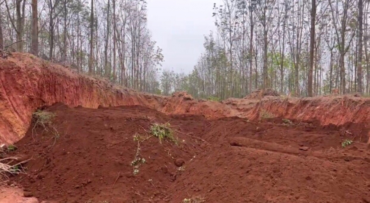 Khai thác đất trái phép tại huyện Gio Linh 