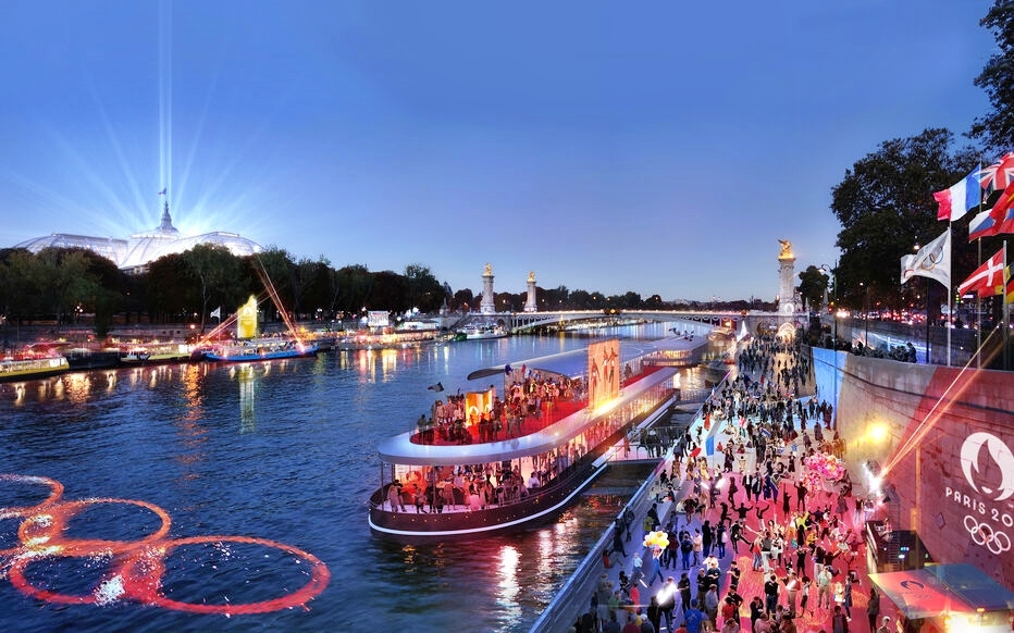 326.000 người tham dự Lễ khai mạc Thế vận hội Olympic mùa hè Paris 2024 diễn ra bên bờ sông Seine (Ảnh: Le Parisien).