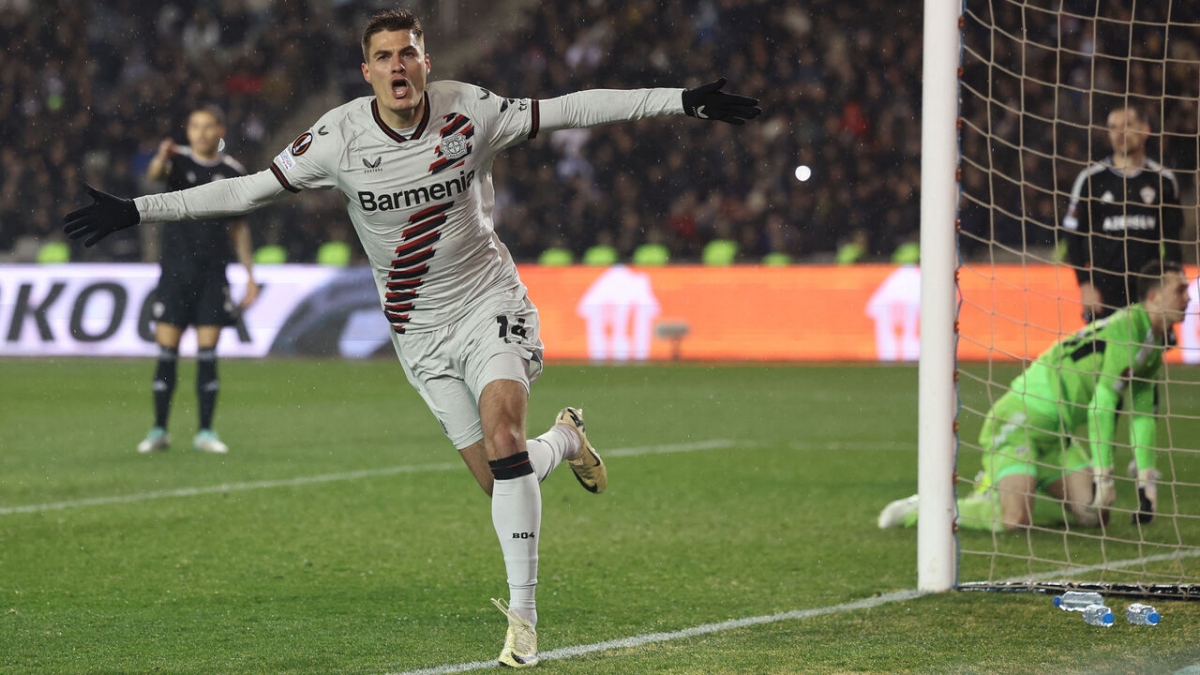 Leverkusen hoà Qarabag 2-2. (Ảnh: Getty)