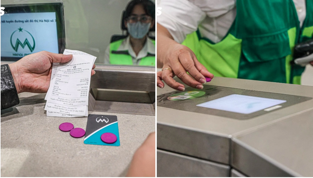 Để lên tàu, hành khách sử dụng vé đi tàu bằng thẻ nhựa hoặc đồng xu. Mỗi vé tàu chỉ được quét một lần khi cửa ra vào mở.
