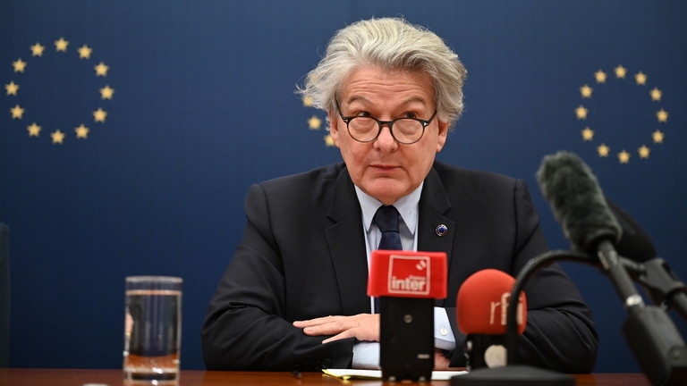 Ủy viên thị trường nội địa EU Thierry Breton. Ảnh:  Global Look Press