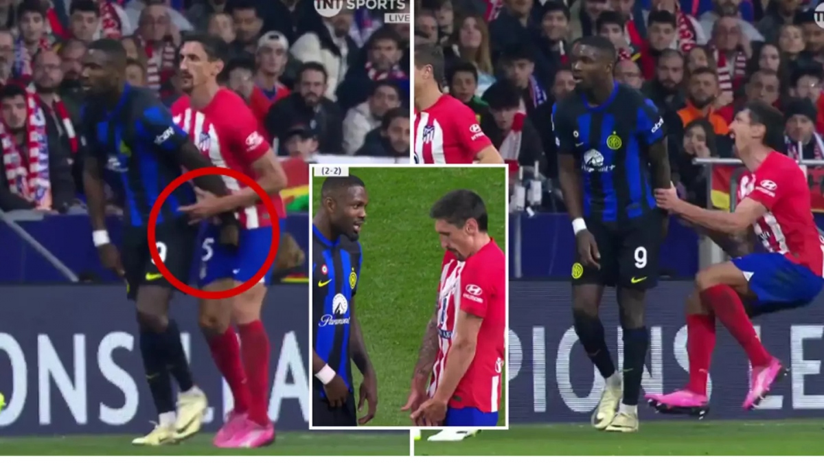 Thuram gây sốc vì hành động chơi xấu Savic. (Ảnh: Sportbible)