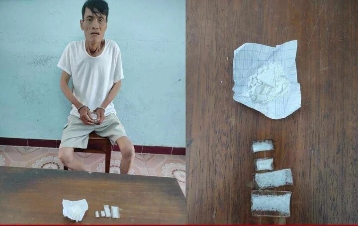 Trương Minh Dư cùng tang vật (Ảnh: C.A)