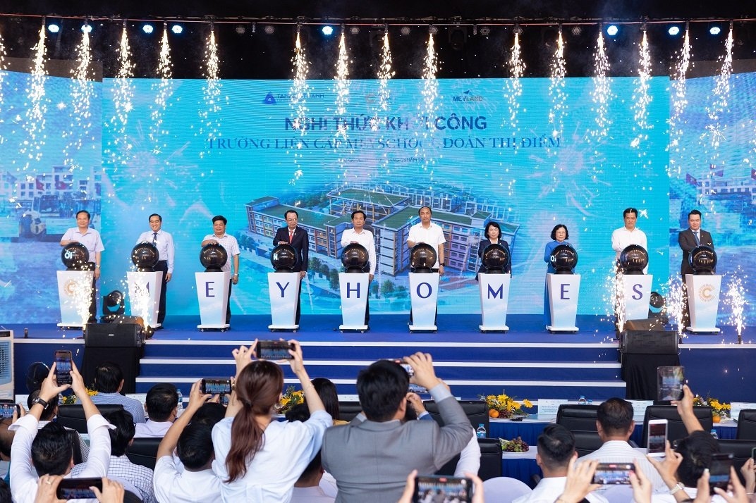Nghi thức khởi công công trình trường liên cấp Meyschool Đoàn Thị Điểm tại đô thị quốc tế Meyhomes Capital Phú Quốc