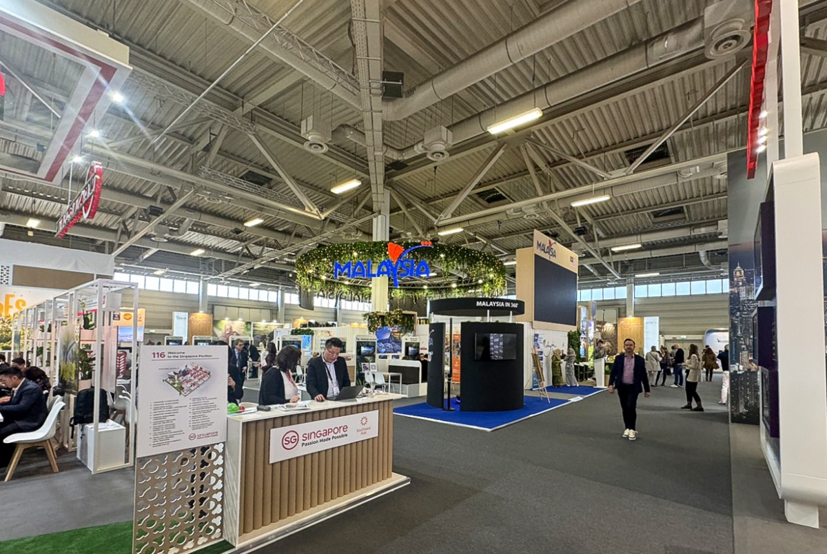 Tại ITB Berlin 2024, hầu hết các quốc gia phát triển về du lịch tại Đông Nam Á đã có gian hàng quốc gia, như Thái Lan, Indonesia, Malaysia, Singapore, Philippines, Campuchia… Ảnh: Martin Koerner