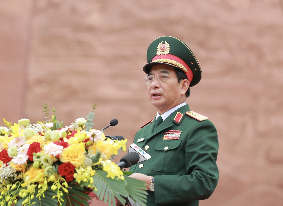 Bộ trưởng Quốc phòng Phan Văn Giang phát biểu tại lễ khánh thành
