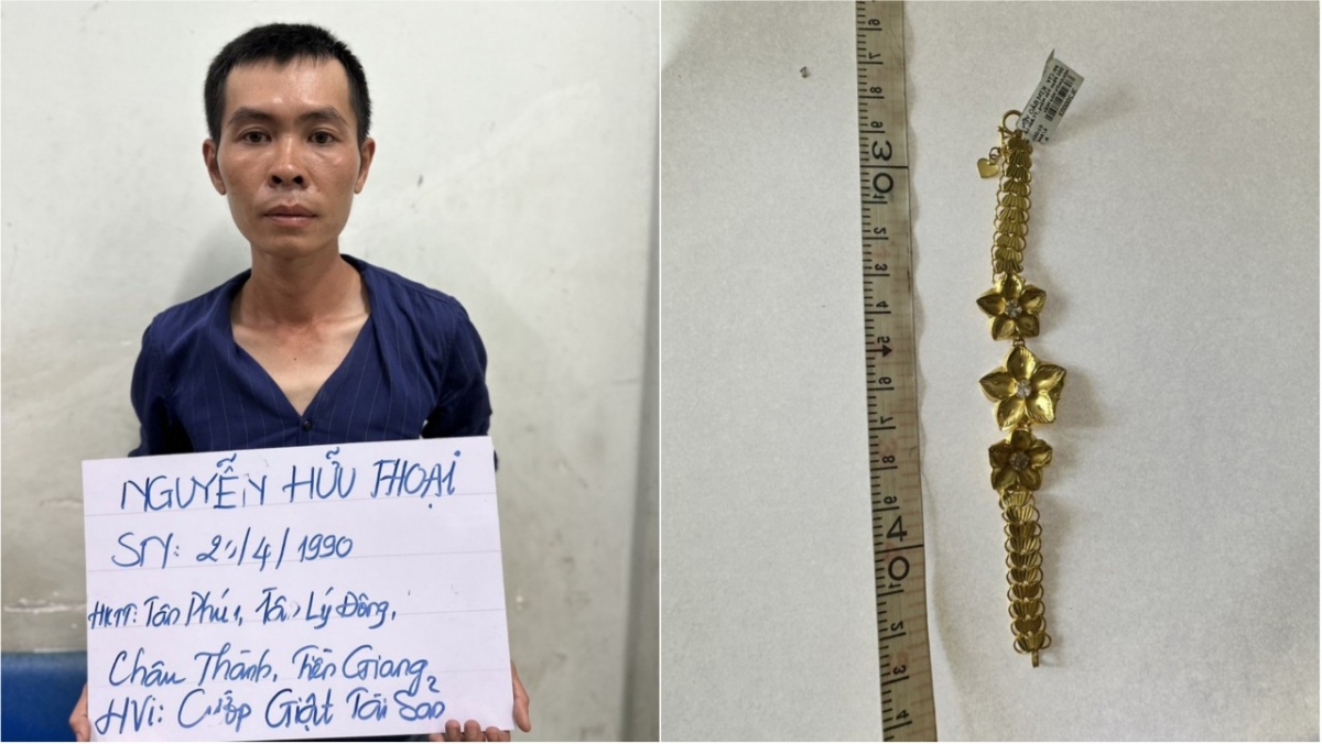 Nguyễn Hữu Thoại và tang vật. (Ảnh: CACC)