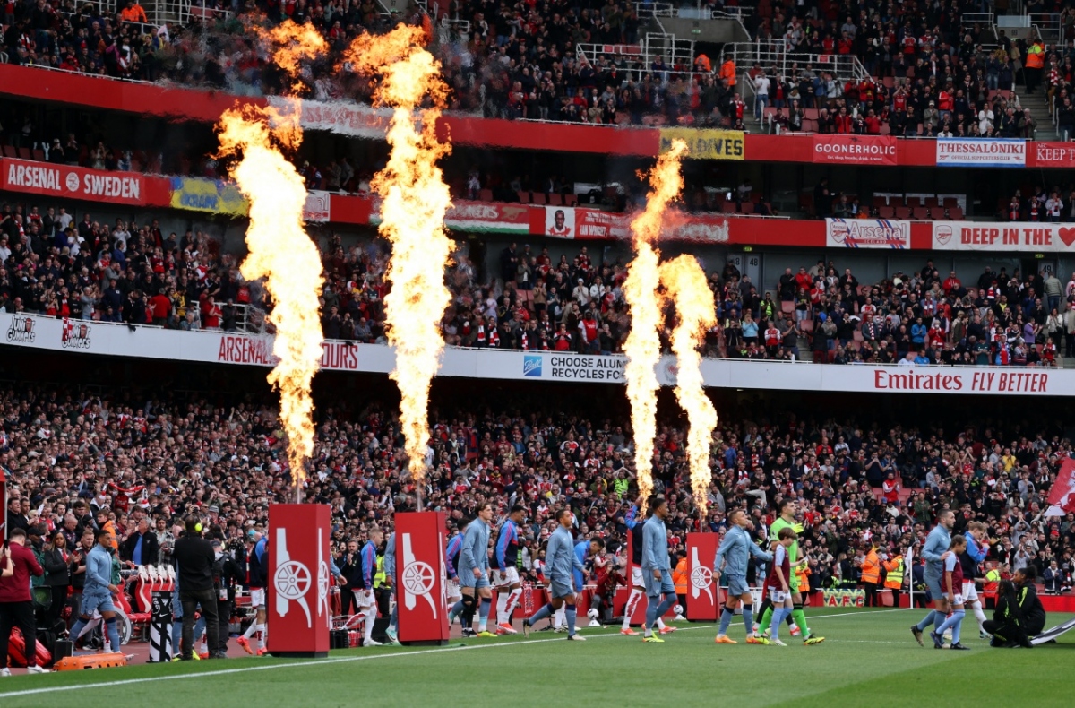 Arsenal tràn ngập khí thế giành trọn 3 điểm trước Aston Villa trên sân nhà (Ảnh: Reuters)