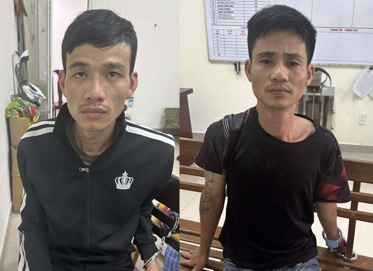 2 đối tượng thực hiện hàng loạt vụ trộm bị Công an quận Sơn Trà bắt giữ.