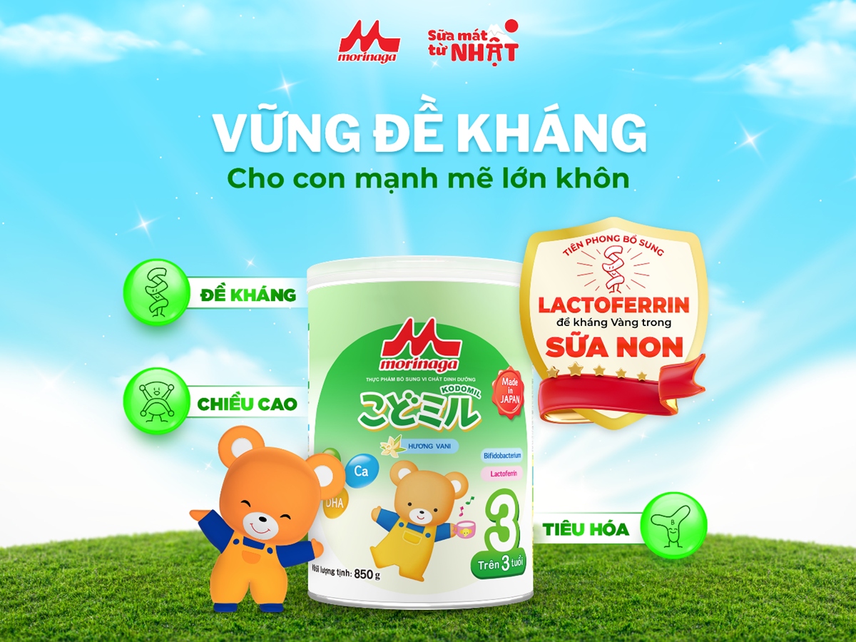 Morinaga tiên phong bổ sung Lactoferrin vào trong công thức từ 1986