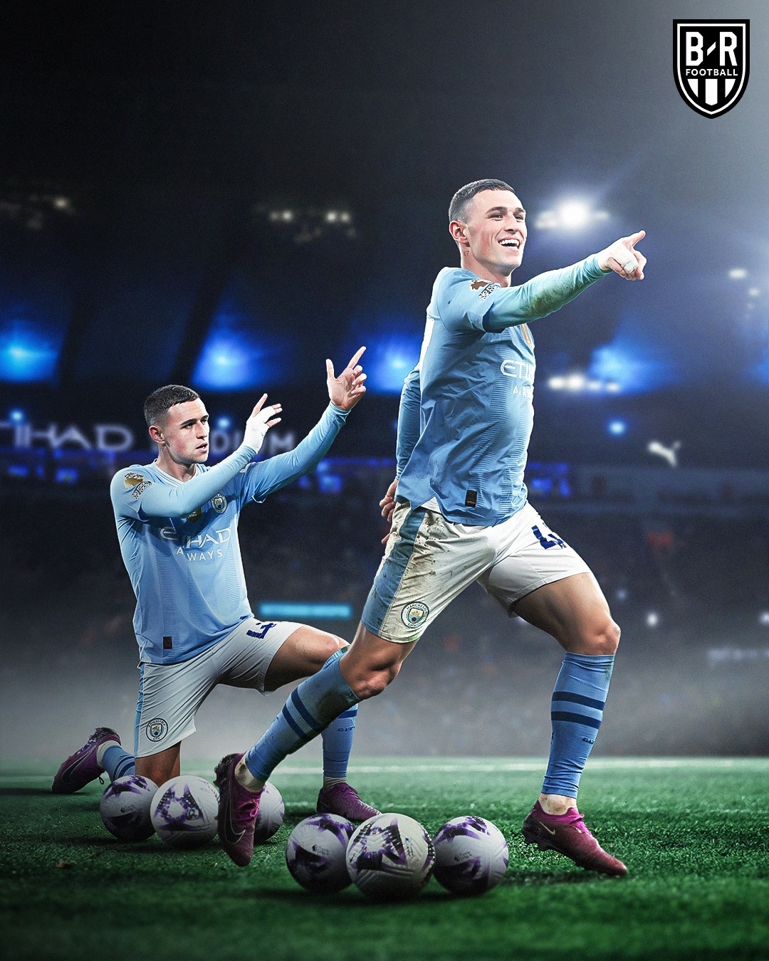 Phil Foden trình diễn phong độ chói sáng. (Ảnh: Bleacher Reports)
