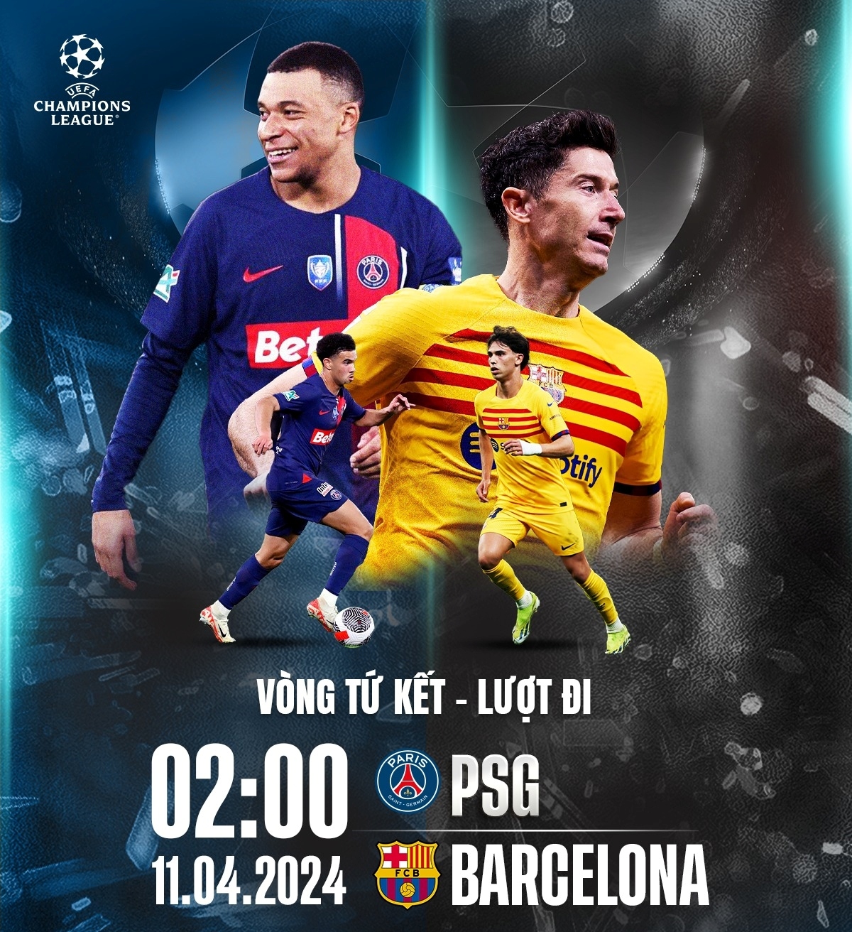 PSG sẽ tiếp đón Barca trên sân nhà (Ảnh: FPT).