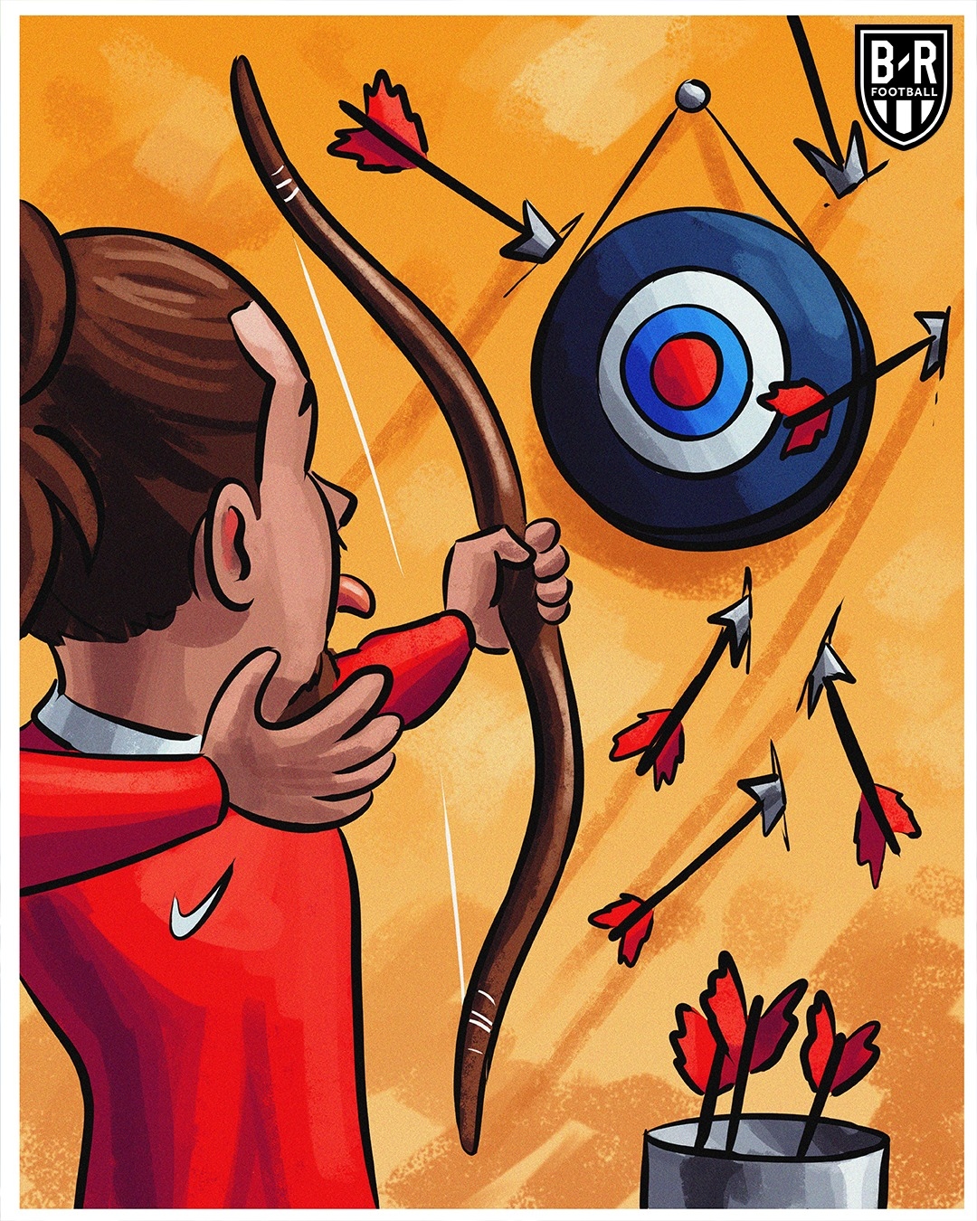 "Phong độ" tệ hại của Darwin Nunez ở trận derby vùng Merseyside. (Ảnh: Bleacher Reports)