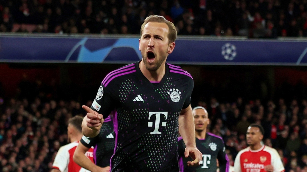 Harry Kane lập kỷ lục ấn tượng sau khi ghi bàn vào lưới Arsenal. (Ảnh: Reuters)