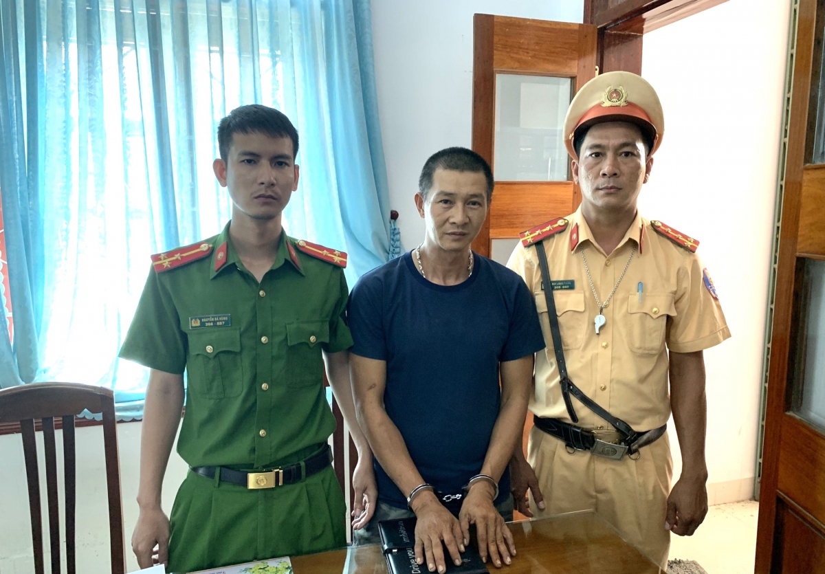 Phạm Thanh Đức bị công an huyện Tuy Phước bắt giữ. Ảnh: Công an cung cấp