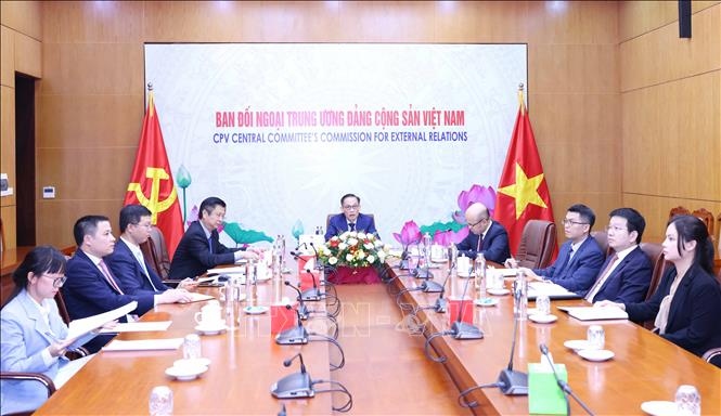 Quang cảnh hội đàm trực tuyến. Ảnh: Phương Hoa/TTXVN