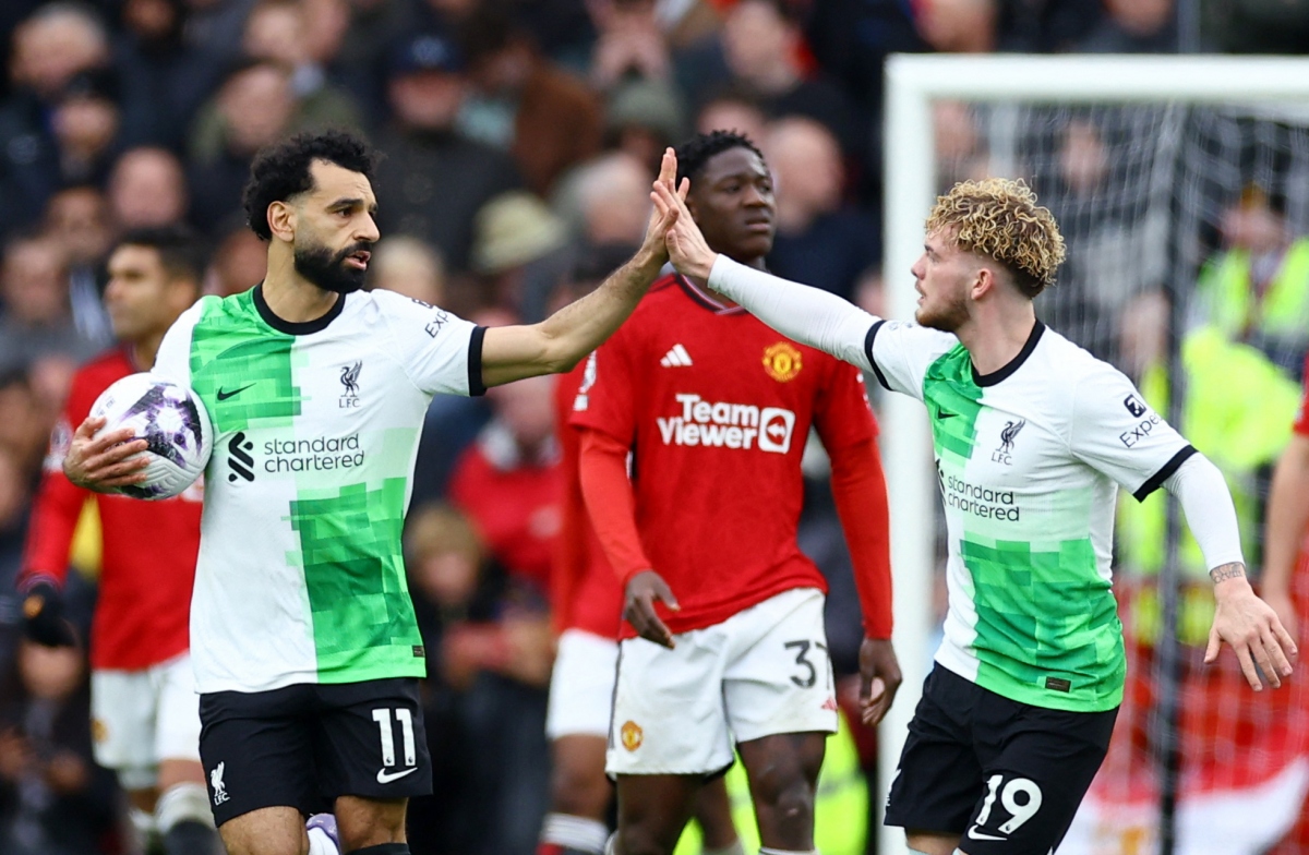 Liverpool mất ngôi đầu bảng về tay Arsenal khi hoà MU 2-2. (Ảnh: Reuters)