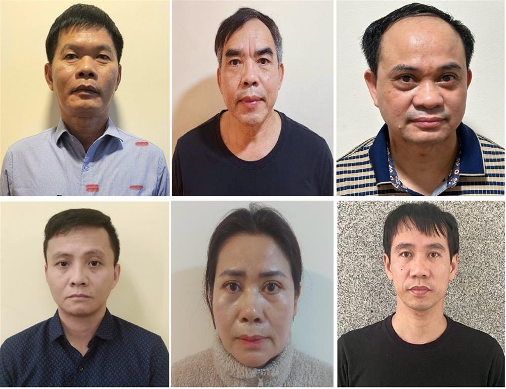 Các bị can vừa bị khởi tố (Nguồn ảnh: Bộ Công an)