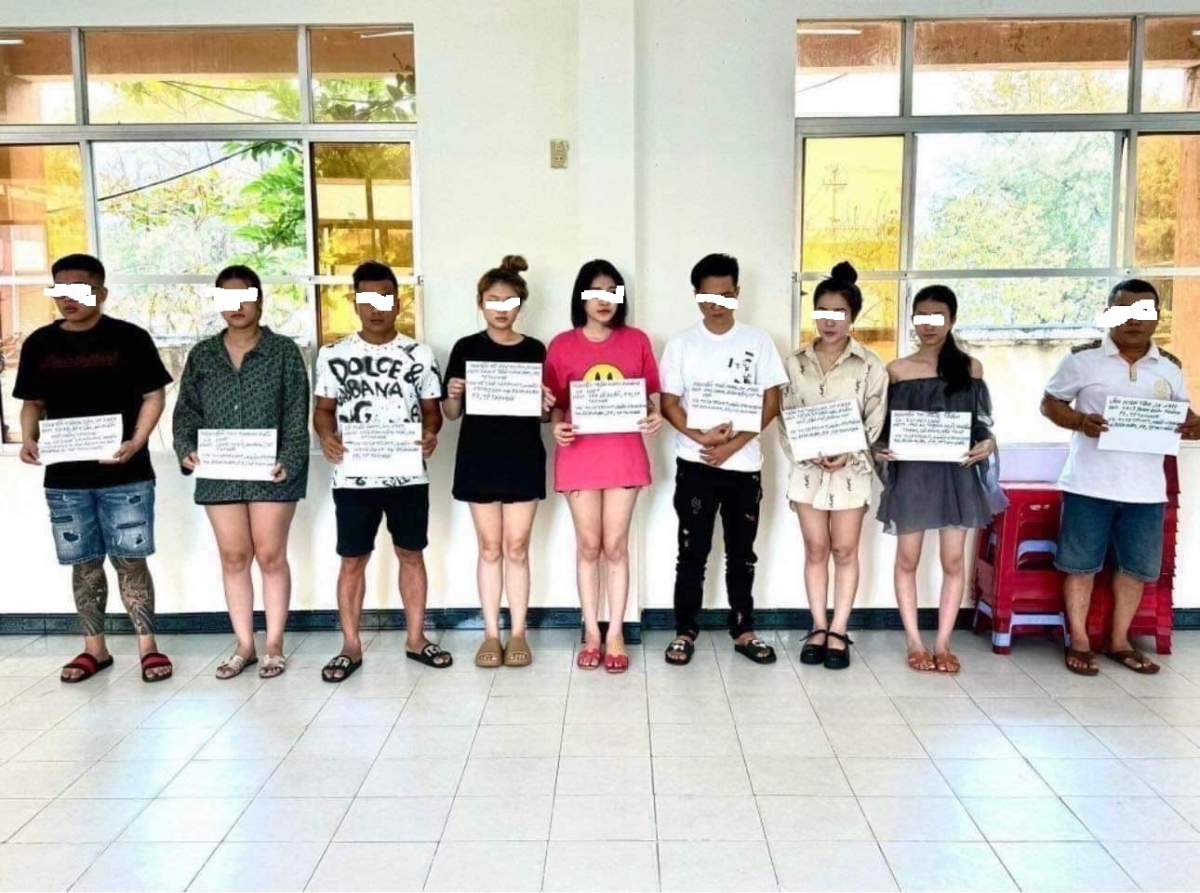 Các đối tượng sử dụng ma túy bị bắt