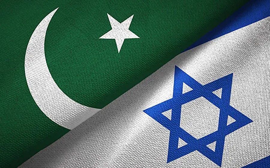 Cờ Pakistan và Israel. Ảnh: Orf.