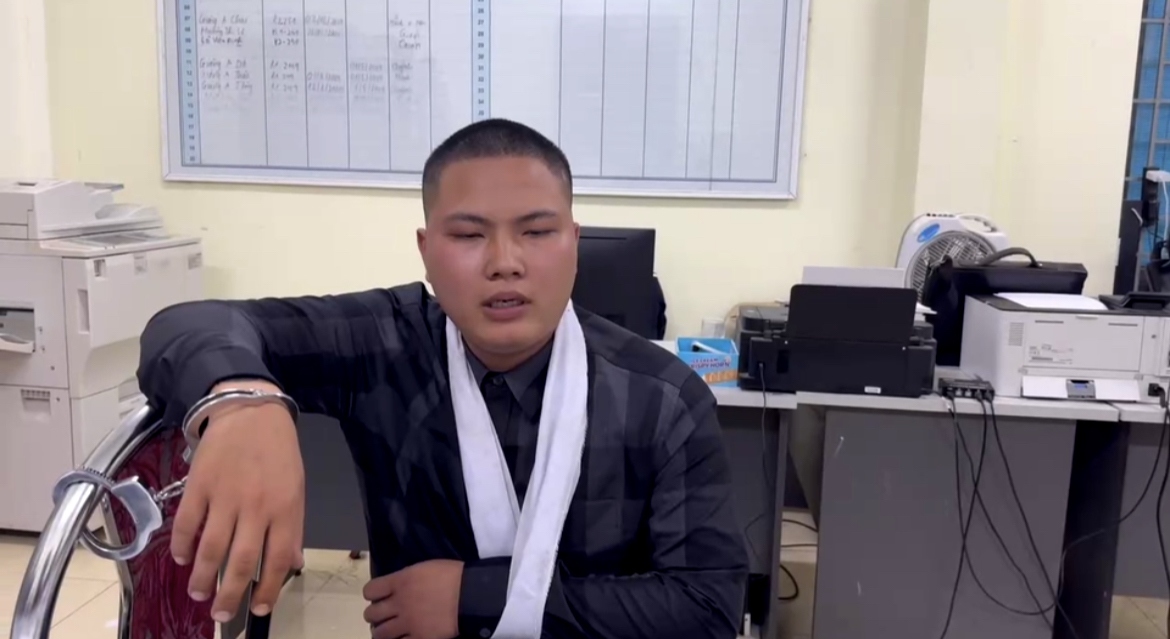 Đối tượng Nguyễn Văn Chương tại cơ quan Công an