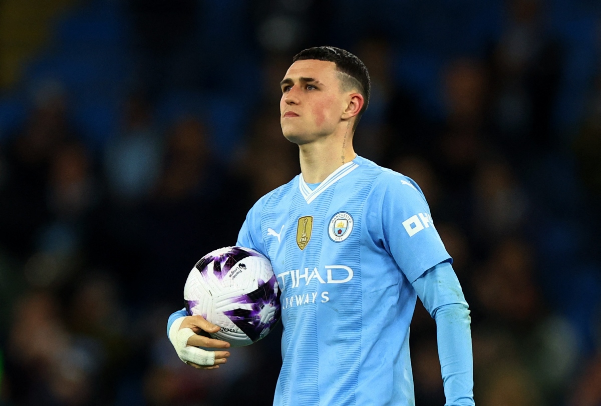 Foden tỏa sáng với hat-trick cho Man City. (Ảnh: Reuters). 