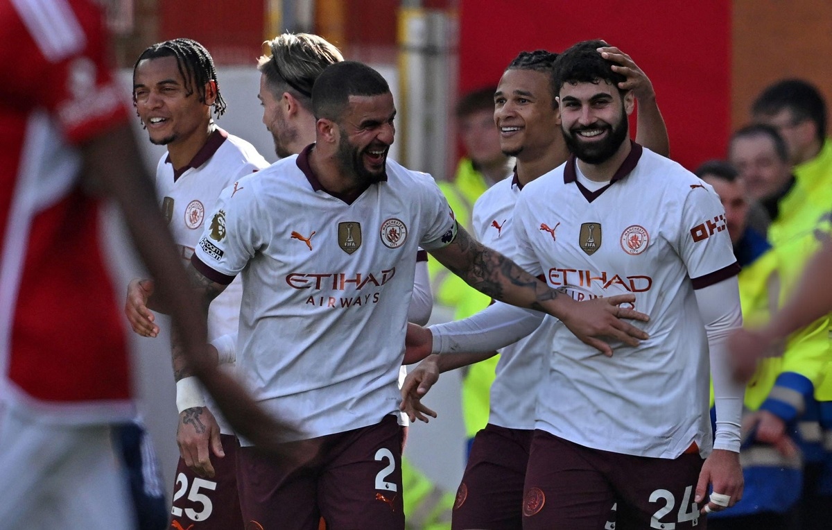 Gvardiol ghi bàn mở tỷ số cho Man City. (Ảnh: Getty). 