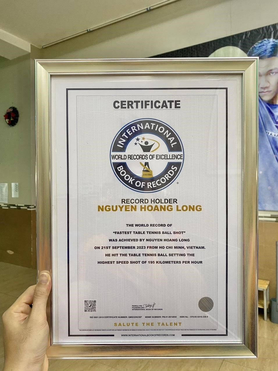 Nguyễn Hoàng Long đã thiết lập kỷ lục mới với tốc độ đánh bóng lên đến 195Km/h