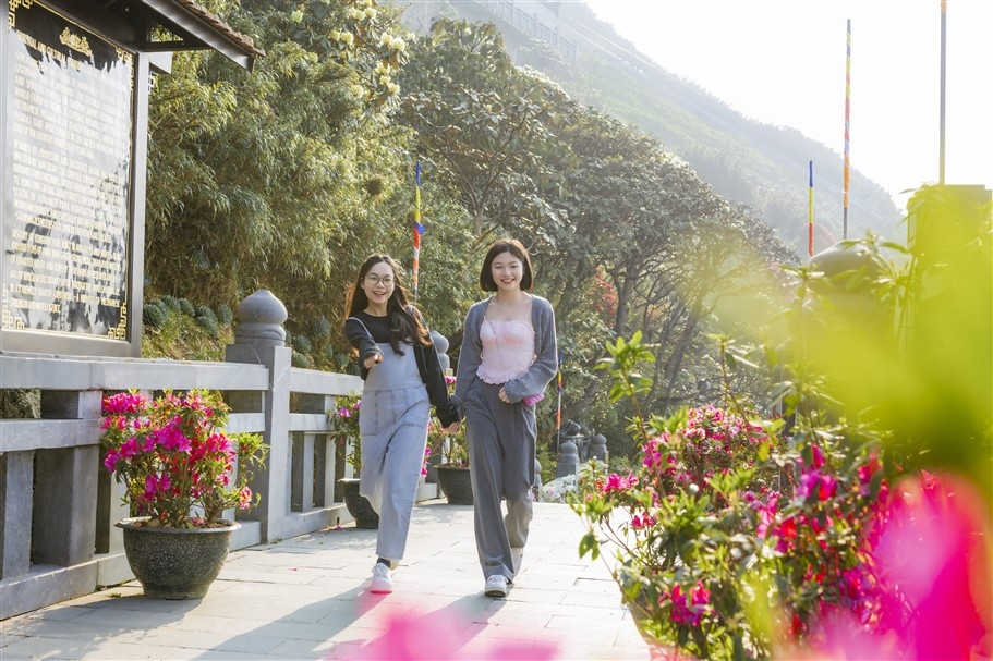 Con đường trải dài 60m, được thiết kế và xây dựng uốn theo những thế cây, đảm bảo giữ nguyên trạng khu vực có những gốc đỗ quyên quý hiếm. Đây là nơi sở hữu nhiều cây đỗ quyên cổ thụ đẹp nhất Sa Pa và cũng là điểm ngắm hoa lý tưởng giúp du khách có thể chiêm ngưỡng và check in với những bông hoa đỗ quyên ở cự ly gần nhất.
