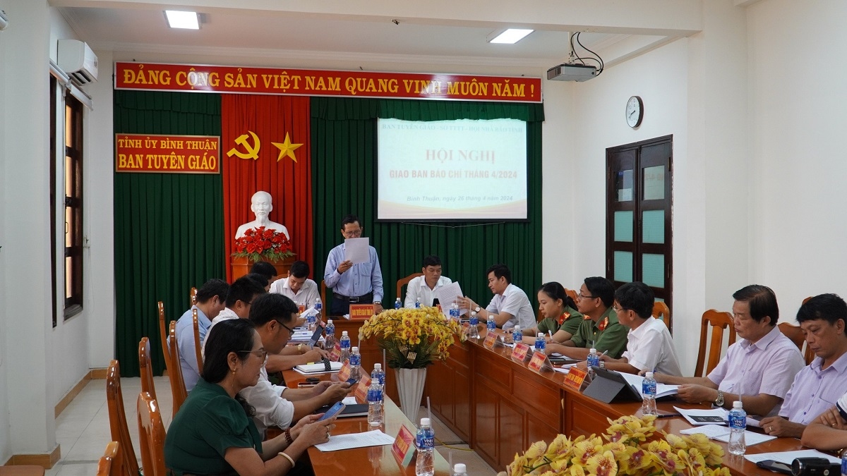 Hội nghị giao ban báo chí tháng 4/2024. (Ảnh: Đ.P)