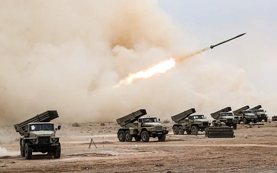 Quân đội Iran phóng rocket. Ảnh: Lục quân Iran