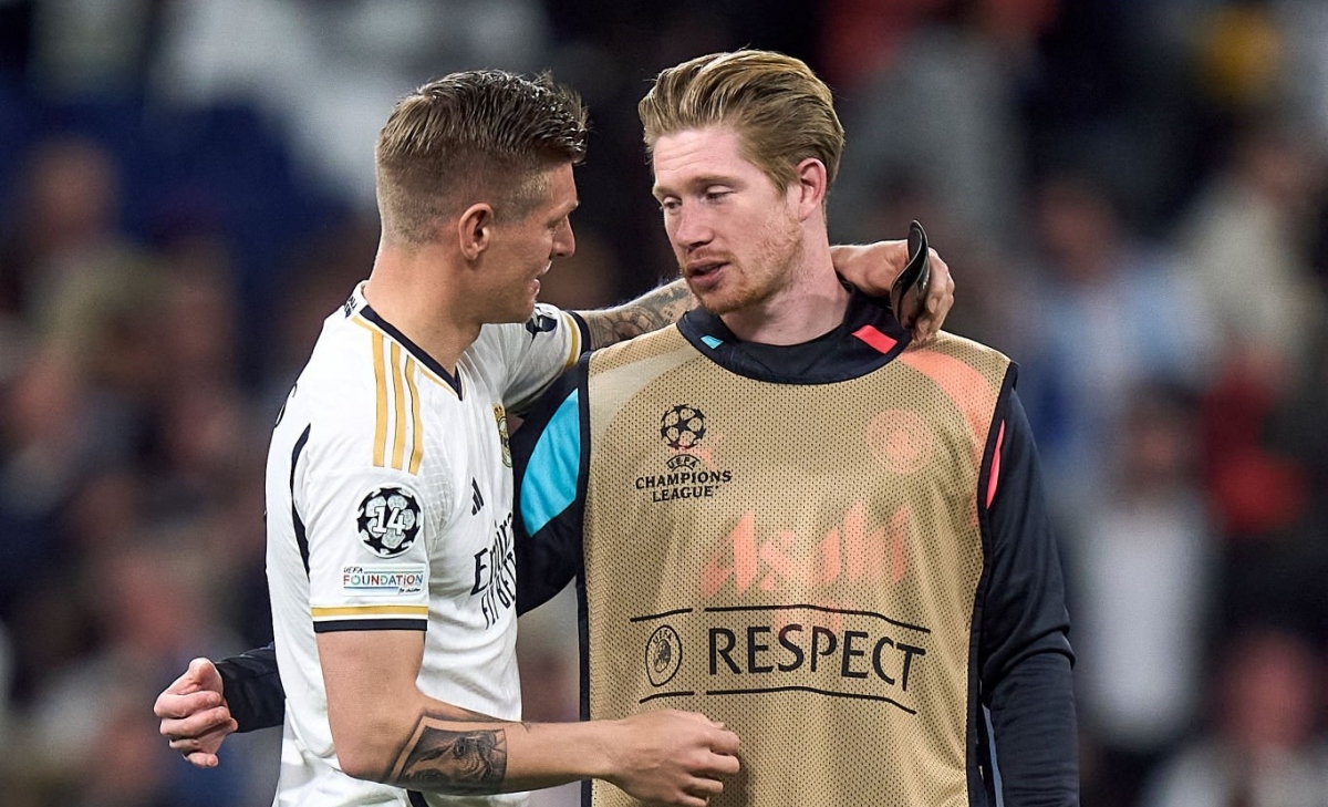 Kevin De Bruyne bị ốm nên không thi đấu ở trận gặp Real Madrid trên sân Bernabeu (Ảnh: Getty).