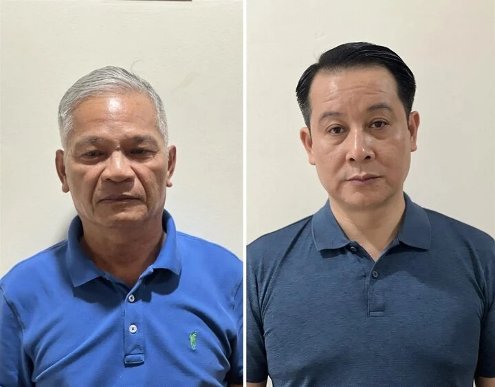 Ông Lê Viết Chữ (trái) và ông Phạm Hoàng Anh. (Ảnh: Bộ Công an)