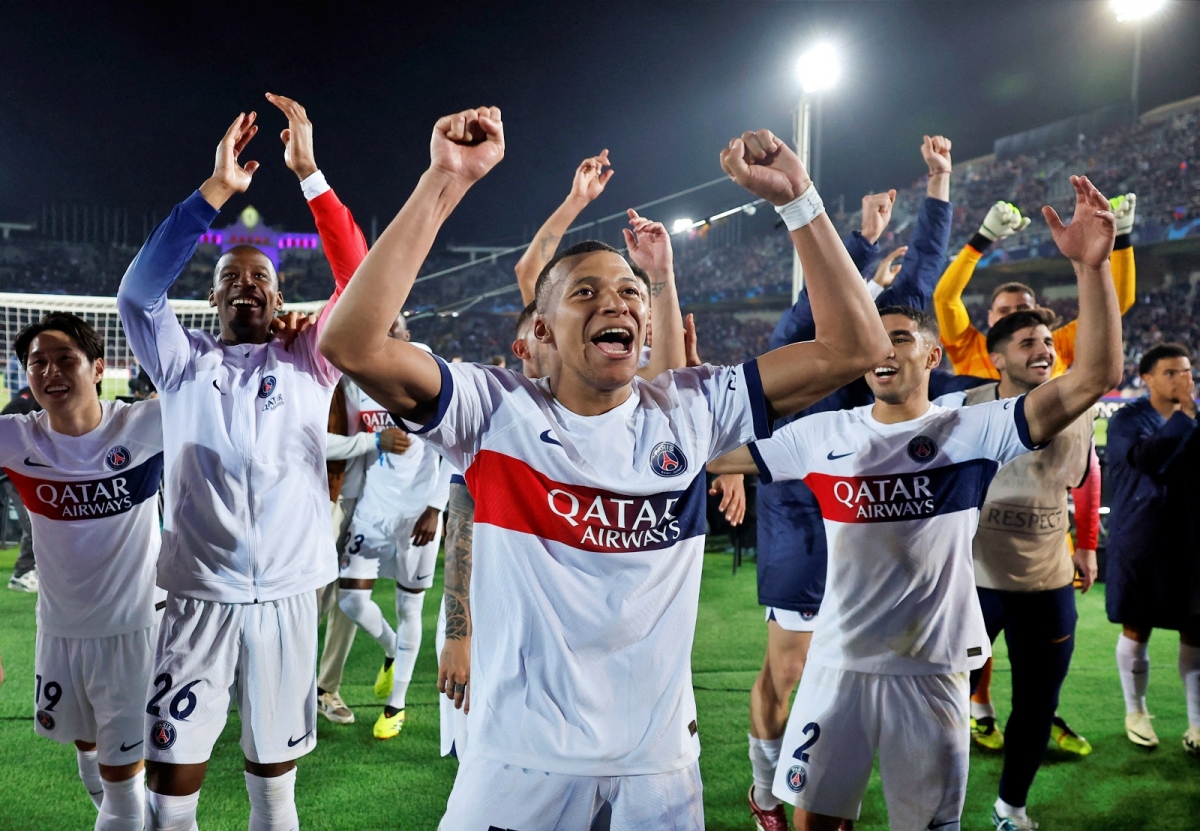 Mbappe đứng hạng 1 tại BXH Vua phá lưới Cúp C1 châu Âu 2023/2024 với 8 bàn thắng. (Ảnh: Reuters)