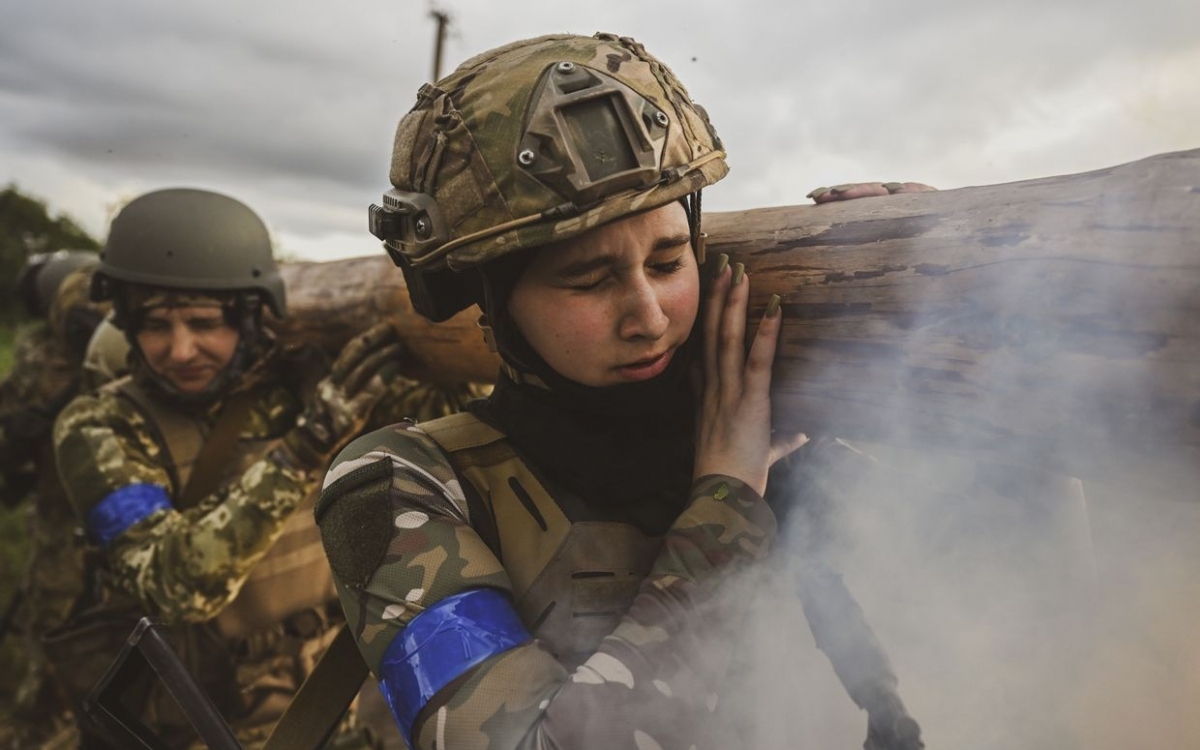 Nữ quân nhân Ukraine. Ảnh: Anadolu..