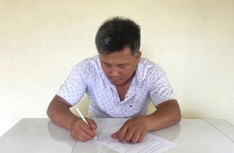 Phạm Thanh Vũ tại cơ quan công an.