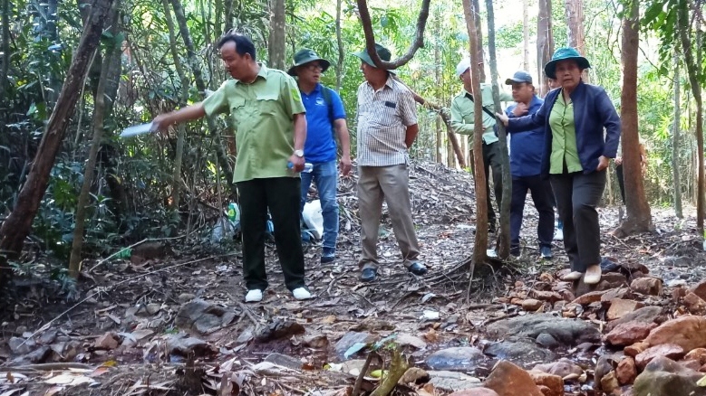 Ngành chức năng thường xuyên tuần tra bảo vệ rừng phòng hộ Núi Cậu Dầu Tiếng (ảnh: TP)