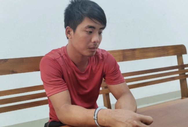 Phạm Minh Út tại cơ quan điều tra.