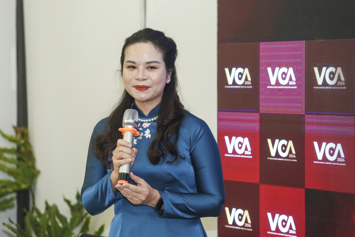 Bà Phạm Thị Kim Oanh, Phó Cục trưởng Cục Bản quyền Tác giả, Bộ Văn hóa, Thể thao và Du lịch chia sẻ tại lễ phát động