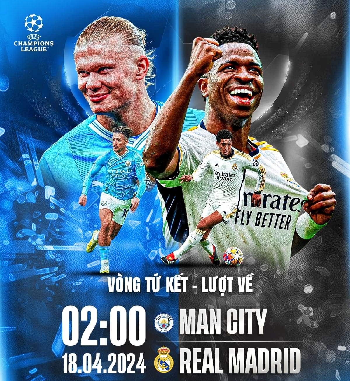 Man City và Real Madrid tái đấu ở Etihad.