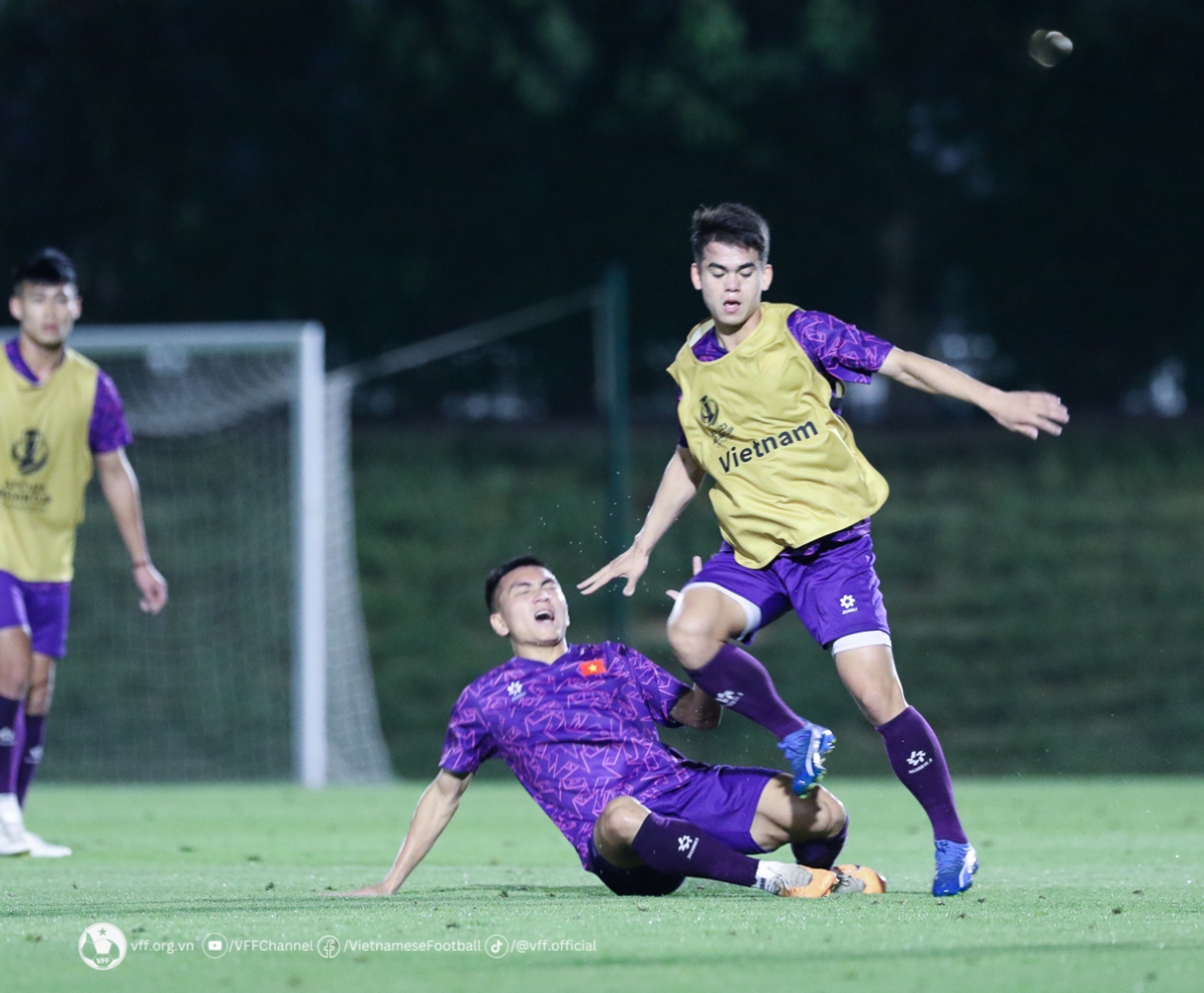 U23 Việt Nam trong buổi tập gần nhất. (Ảnh: VFF). 