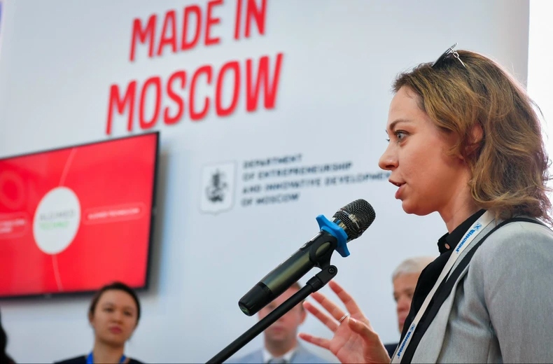 Bà Victoria Gorshkova, đại diện Bộ Nông nghiệp Liên bang Nga tại Việt Nam phát biểu tại sự kiện.