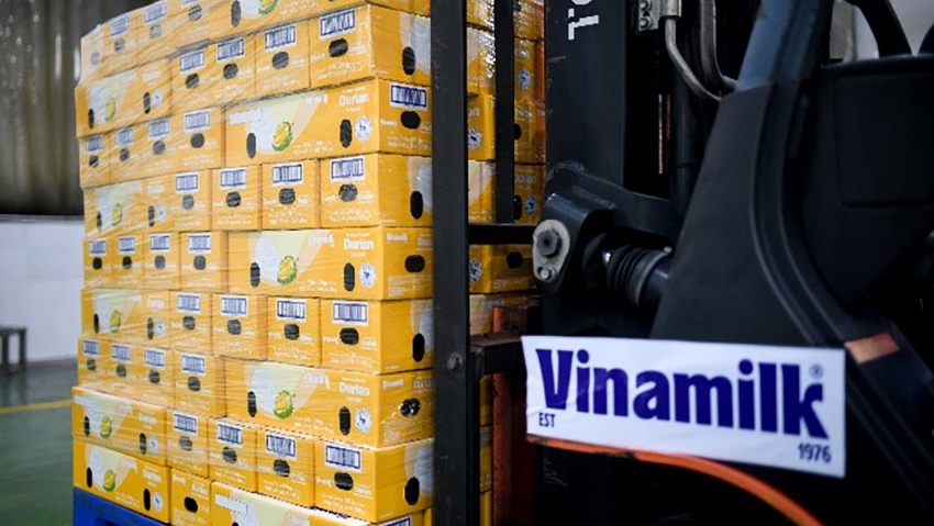 Sữa chua hương vị sầu riêng của Vinamilk xuất khẩu sang thị trường Trung Quốc